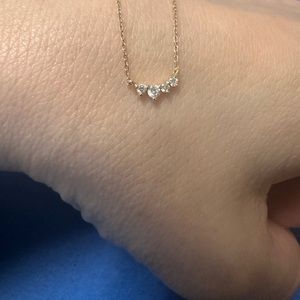 Diamond cluster necklace